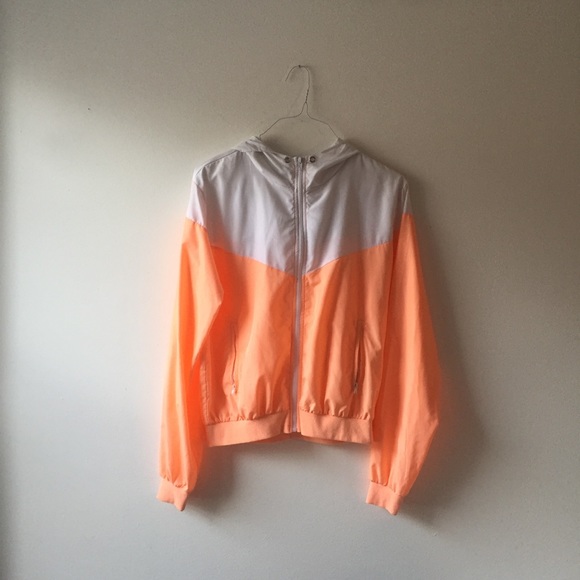 Forever 21 Jackets & Blazers - orange sorbet hooded athletic track jacket 🧥
